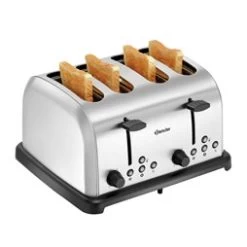 Bartscher Brushed Stainless Steel 4 Slot Semi Commercial Toaster -Buffalo Store 100374 1 1200wx1200h
