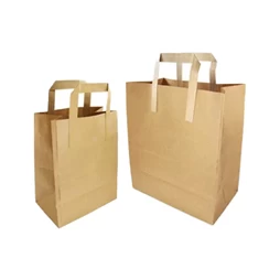 ECatering Essentials Large Brown Kraft Paper Takeaway Bags (250) 4 ECatering Essentials Large Brown Kraft Paper Takeaway Bags (250) - Image 2