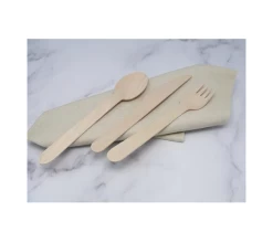 ECatering Essentials Eco-Friendly 6.2 Inch Wooden Birchwood Forks (1000) -Buffalo Store 10140c hero 1
