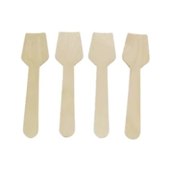 ECatering Essentials 100% Natural Wood 95mm Ice Cream Scoop -Buffalo Store 10140h hero