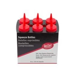 Red Squeeze Sauce Bottle 8oz -Buffalo Store 10853k pkg 01