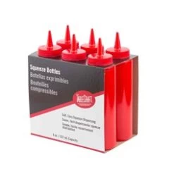 Red Squeeze Sauce Bottle 8oz -Buffalo Store 10853k pkg 03