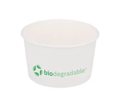 ECatering Essentials 3oz White Biodegradable Ice Cream Tubs-FSC Paper (2000)