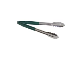 Vinyl Coated Green Serving Tongs 315mm