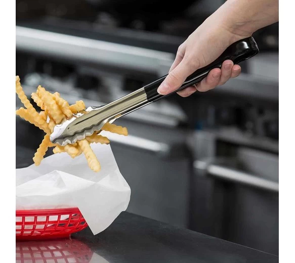 Vinyl Coated Black Serving Tongs 245mm 6 Vinyl Coated Black Serving Tongs 245mm - Image 4