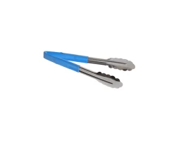 Vinyl Coated Blue Serving Tongs 245mm