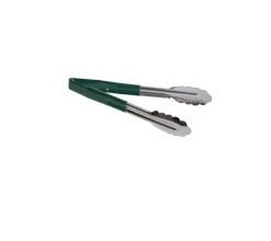 Vinyl Coated Green Serving Tongs 245mm