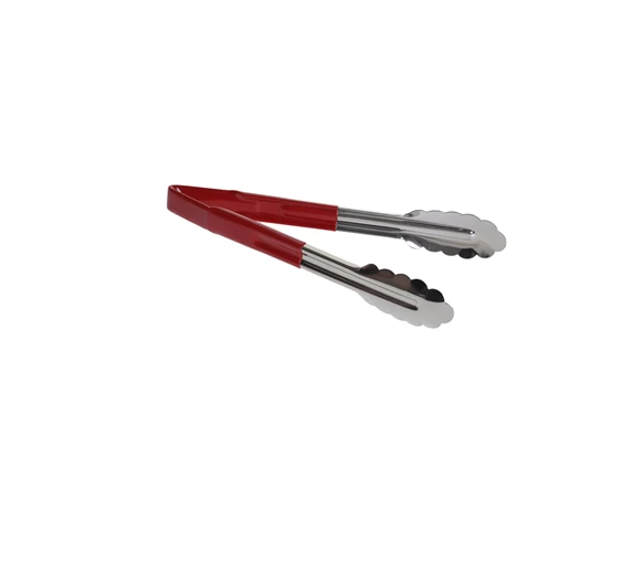 Vinyl Coated Red Serving Tongs 245mm 3 Vinyl Coated Red Serving Tongs 245mm