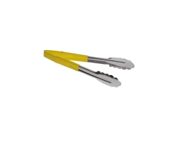 Vinyl Coated Yellow Serving Tongs 245mm