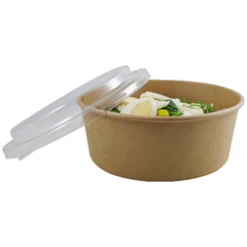 ECatering Essentials 1000cc Kraft Cardboard Salad Bowl 1PE (300) -Buffalo Store 49919 hero