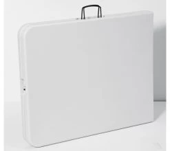 Redwood Foldable Trestle Table For Party Events Rectangular 6ft 1800mm In White -Buffalo Store 810910 03 1