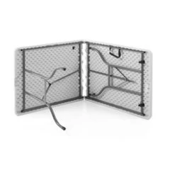 Redwood Foldable Trestle Table For Party Events Rectangular 6ft 1800mm In White -Buffalo Store 810910 04