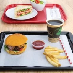 Olympia Kristallon Polypropylene Handled Fast Food Tray Black 420mm -Buffalo Store acc005 01