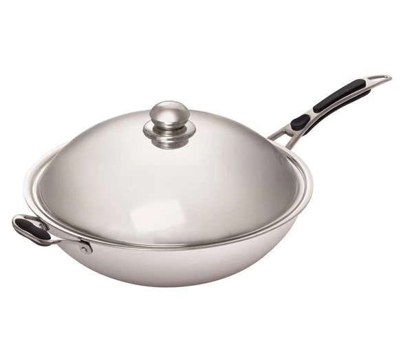 Chef King Stainless Steel Wok Pan For All Induction Wok Cookers 6 Chef King Stainless Steel Wok Pan For All Induction Wok Cookers - Image 4
