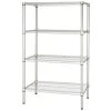 Quattro 4 Tier 1200mm Wide Metal Kitchen Racking Shelving 2 Quattro 4 Tier 1200mm Wide Metal Kitchen Racking Shelving -Buffalo Store chrome wire shelving rack1200