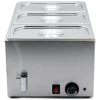1/1 Size Wet Bain Marie With Drain Tap And 3 X 1/3 GN Pans & Lids -Buffalo Store ebw001