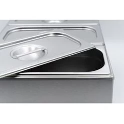 1/1 Size Wet Bain Marie With Drain Tap And 3 X 1/3 GN Pans & Lids -Buffalo Store ebw001 2
