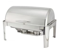 Stainless Steel Roll Top Chafing Dish Full Size 1-1 GN 9 Litre Capacity -Buffalo Store ecs002 quattro roll top chafing dish www.ecatering.co .uk image closed 3