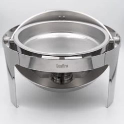 Quattro Round Roll Top Chafing Dish 6 Litre Stainless Steel -Buffalo Store ecs006 3