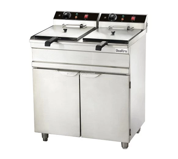 Quattro Floor Standing 2 X 16 Litre Twin Tank Electric Commercial Fryer 3 Quattro Floor Standing 2 X 16 Litre Twin Tank Electric Commercial Fryer