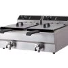 Quattro Twin 2 X 19 Litre Tank Commercial Fryer With Drain Taps -Buffalo Store fce009 large twin electric fryer with drain taps