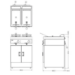 Lincat Silverlink 600 Commercial Twin Tank Electric Freestanding Fryer 2 X 9ltr -Buffalo Store fce053 2