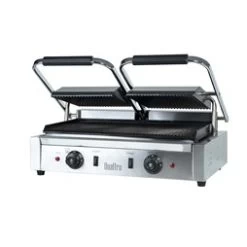 Quattro Twin Contact Panini Grill Ribbed Top And Bottom Plates
