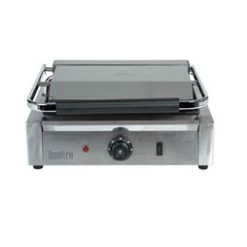 Quattro Heavy Duty Large Single Panini - Contact Grill Ribbed Top - Flat Bottom Plates 10 Quattro Heavy Duty Large Single Panini - Contact Grill Ribbed Top - Flat Bottom Plates -Buffalo Store gcs002 22 1