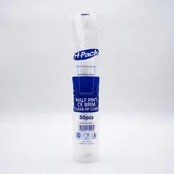 H-Pack - Case Of 1000 Half Pint To Brim CE Marked Clear PP -Buffalo Store gmp012 3