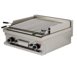 Arisco Gas Lava Rock Chargrill 600mm Wide - 2 Burner. Natural Gas Or LPG