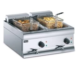 Lincat Silverlink 600 DF66 2 X 9 Litre Twin Tank Electric Fryer With Baskets -Buffalo Store lincat silverlink 600 df66 2 x 9 ltr twin tank electric fryer with 2 baskets 1