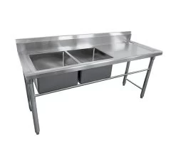 Quattro 1800mm Twin Bowl Stainless Steel Commercial Left Hand Sink 11 Quattro 1800mm Twin Bowl Stainless Steel Commercial Left Hand Sink -Buffalo Store sid024 2 1