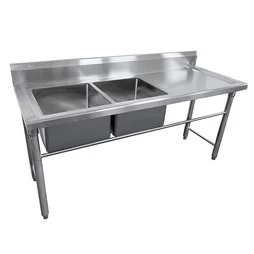 Quattro 1800mm Twin Bowl Stainless Steel Commercial Left Hand Sink 4 Quattro 1800mm Twin Bowl Stainless Steel Commercial Left Hand Sink - Image 2