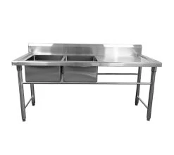 Quattro 1800mm Twin Bowl Stainless Steel Commercial Left Hand Sink 9 Quattro 1800mm Twin Bowl Stainless Steel Commercial Left Hand Sink -Buffalo Store sid024 hero web 1
