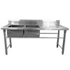 Quattro 1800mm Twin Bowl Stainless Steel Commercial Left Hand Sink -Buffalo Store sid024 hero web