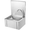 Italinox 400mm Knee Operated Stainless Steel Handwash Sink With Tap & Splashback -Buffalo Store sih001