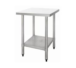 Quattro Stainless Steel 600mm Centre Prep Table With PE Chopping Board