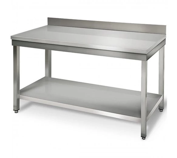 Italinox 1000mm Wide Stainless Steel Wall Table With Splashback 3 Italinox 1000mm Wide Stainless Steel Wall Table With Splashback