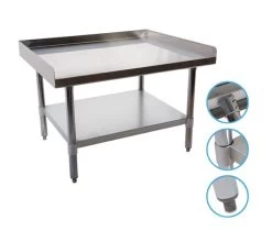 Quattro 900mm Stainless Steel Equipment Table Stand With 3 Side Turnup 9 Quattro 900mm Stainless Steel Equipment Table Stand With 3 Side Turnup -Buffalo Store spw018 19 20 1 2