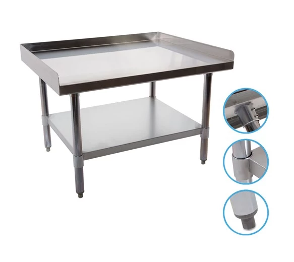 Quattro 900mm Stainless Steel Equipment Table Stand With 3 Side Turnup 6 Quattro 900mm Stainless Steel Equipment Table Stand With 3 Side Turnup - Image 4