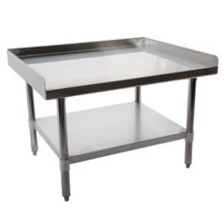 Quattro 600mm Stainless Steel Equipment Table Stand With 3 Side Turnup