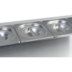 Quattro Prep Station GN Pan Holder With 6 X 1/6 GN Pans & Lids -Buffalo Store ssp001 4 1