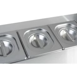 Quattro Prep Station GN Pan Holder 8 X 1/6 GN Pans & Lids -Buffalo Store ssp002 6 1