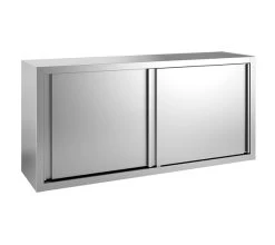 Italinox Wall Cupboard - Cabinet Stainless Steel - Sliding Doors - 1000mm Wide -Buffalo Store swc004 thwsr104 closed doors 1