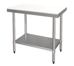 Quattro Stainless Steel 900mm Centre Prep Table With PE Chopping Board