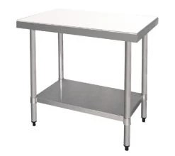 Quattro Stainless Steel 1200mm Centre Prep Table With PE Chopping Board